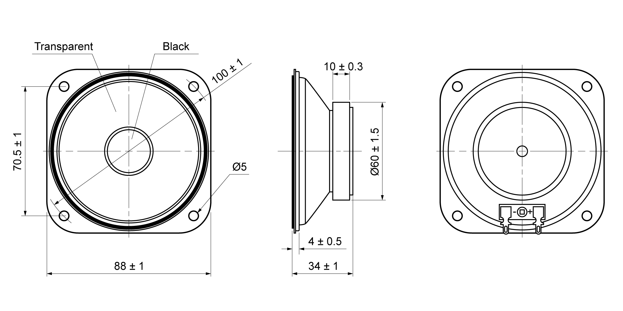 OSS36-87-34A3.0W4 Mechanical Drawing